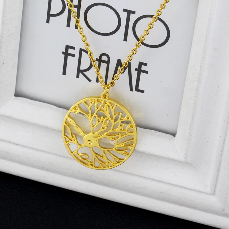 Ожерелье женское круглое из сплава с кулоном Дерево жизни 2 цвета | Украшения и