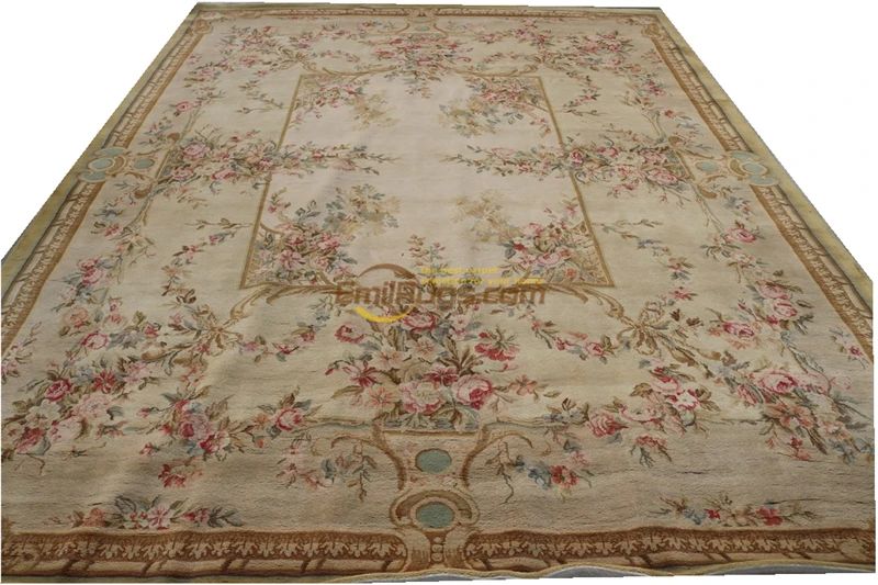 Kopen Antieke Spaanse Savonnerie Rug Grote Vintage Stijl Wol Tapijt Tapijt Antieke Runner Tapijten