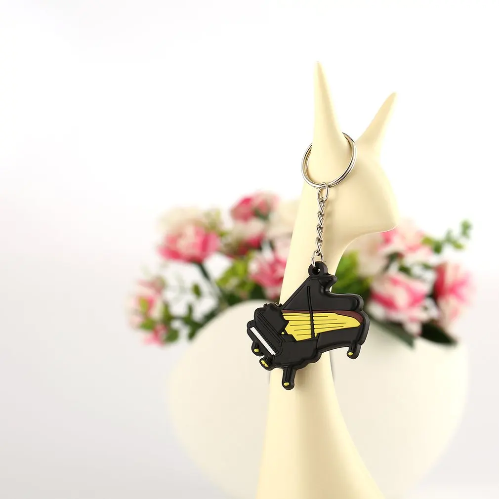 Модные силиконовые Форма пианино брелок для ключей Чехлы клавиш Прекрасная