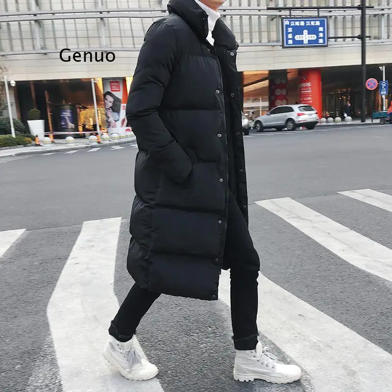 Mens Winter Casual Long Down Jackets Coat Man High Quality Casual Fashion Pike Jacket  4Xl Men Thick Windbreaker Jacket