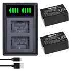 2 шт., батарея BMB9 с разъемом типа C для Panasonic Lumix, DMC, FZ40K, FZ45K, FZ47K, FZ48K, FZ60, с разъемом типа C и светодиодным индикатором, с возможностью зарядки