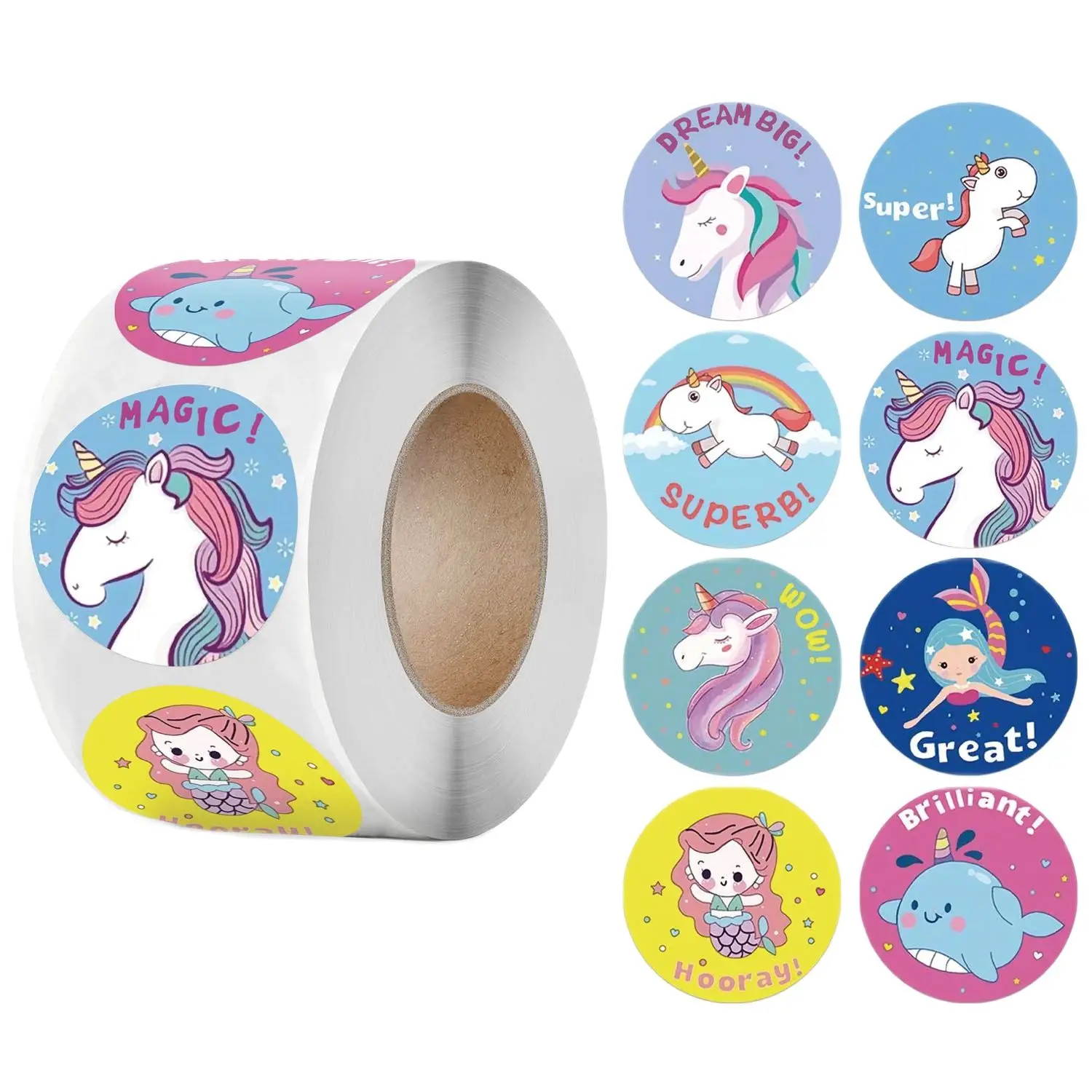 

New Unicorn Sticker Reward Cute Animals Sticker for Kids Classic Toy Decoration School Teacher Supplies Encouragement Sticker