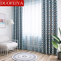 modern boutique curtains for bedroom living room minimalist full shade cloth printed double sided matte curtain fabric