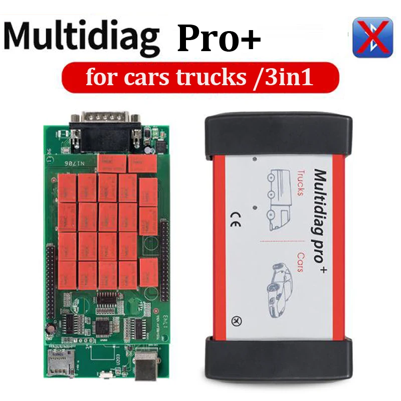 Белый Multidiag Pro+ V3.0,00 бесплатно Keygen N-EC реле для delphis автомобилей/грузовиков OBD OBD2 Bluetooth сканер автомобильный диагностический инструмент - Цвет: Белый