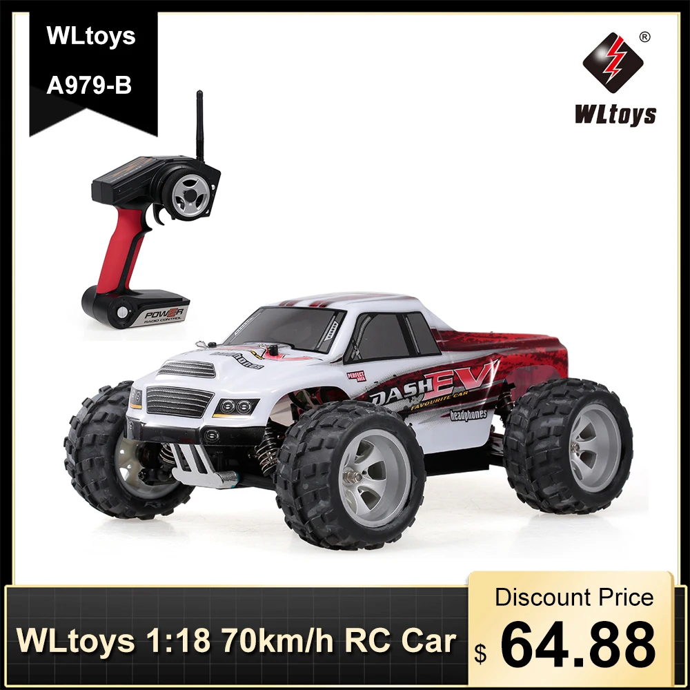 WLtoys A979-B 1/18 70 км/ч высокоскоростной Радиоуправляемый автомобиль 2,4G 4WD электрический пульт дистанционного управления большой ногой Радиоуправляемый гусеничный автомобиль RTR игрушки для детей