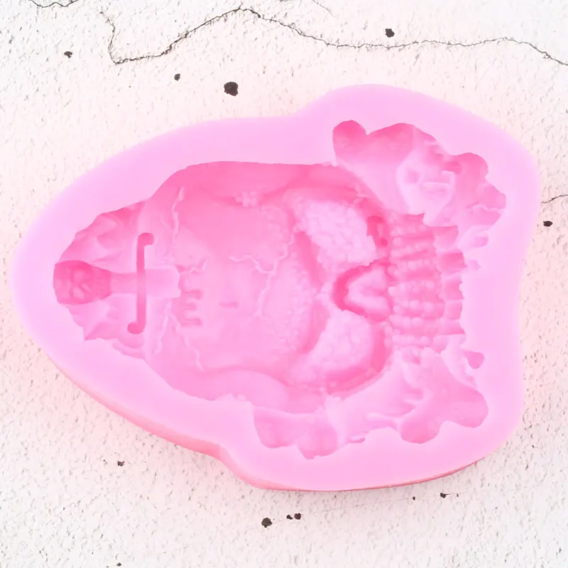 3D крест Скелет Череп силиконовые формы Хэллоуин торт инструменты для украшения