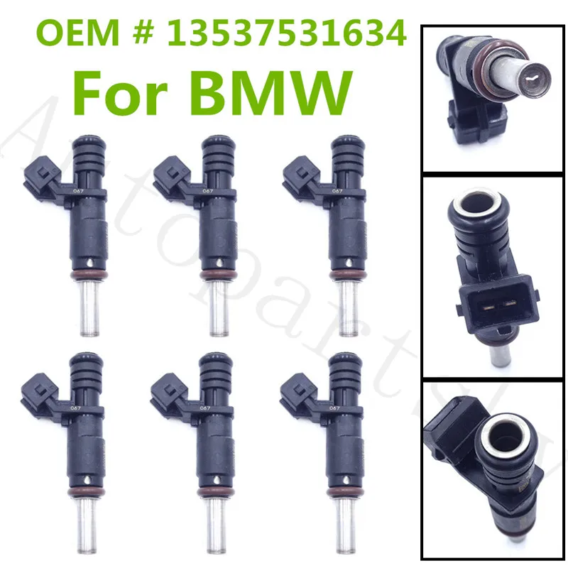 6 шт. оригинальные новые Топливные форсунки 7531634 для BMW 128i 328i X3 X5 Z4 525i 2 0/2 5/3.0L 2006 2012 13537531634 1353753163|Топливный