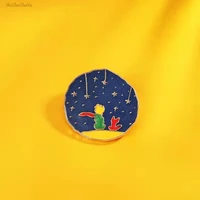japanese cartoon little prince enamel drip glaze brooch cute starry sky bag pin medal accessories childrens new year gift