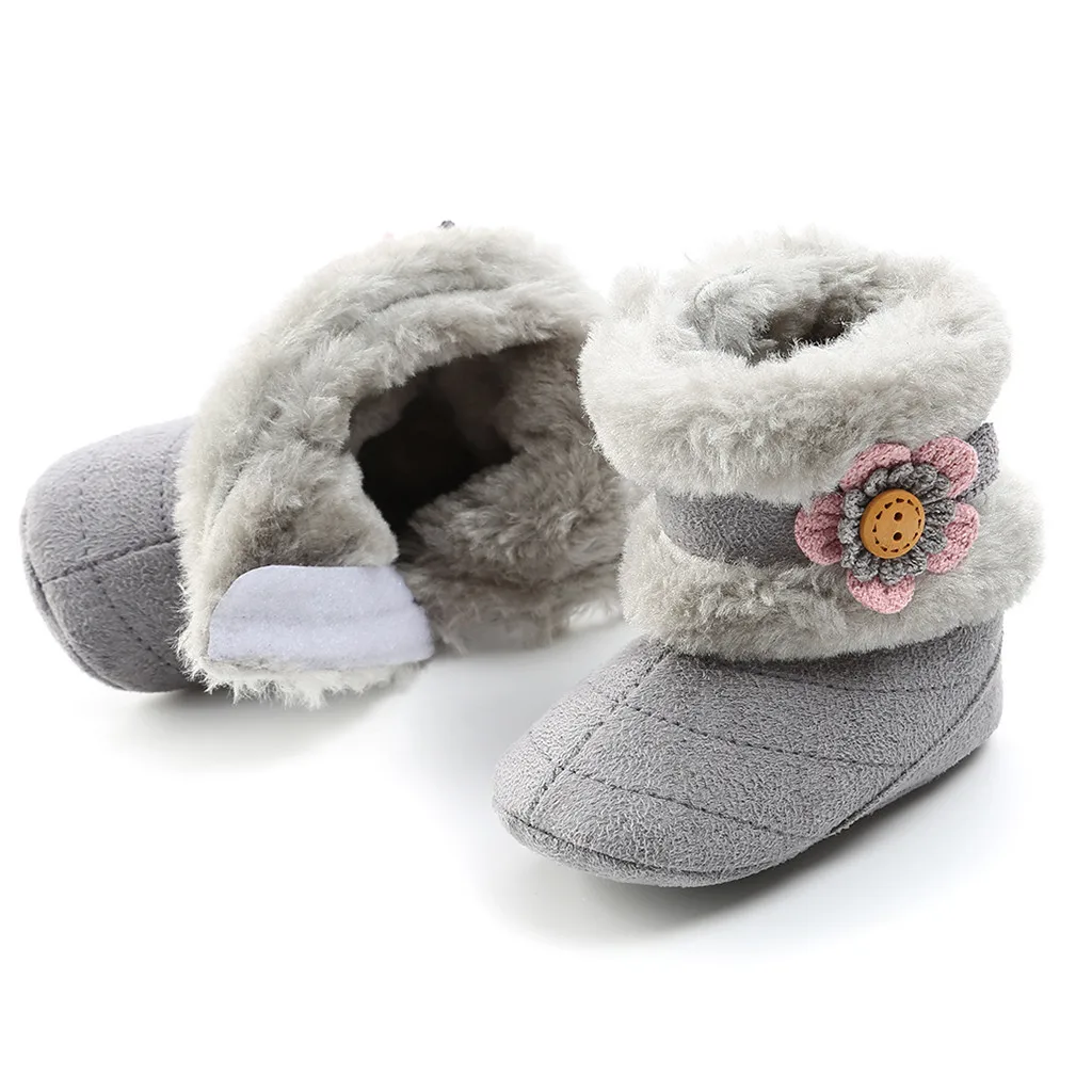 SAGACE/милые сапоги принцессы с цветочным принтом для маленьких детей Зимняя