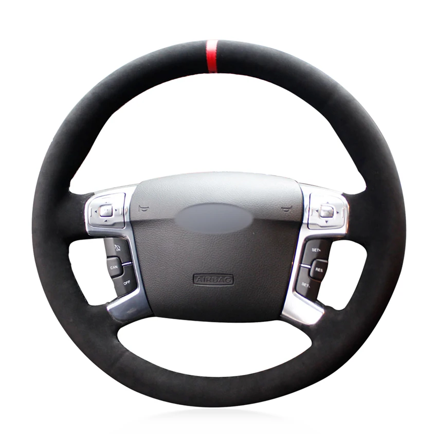 Прошитый вручную красный маркер черная замша Противоскользящий мягкий чехол