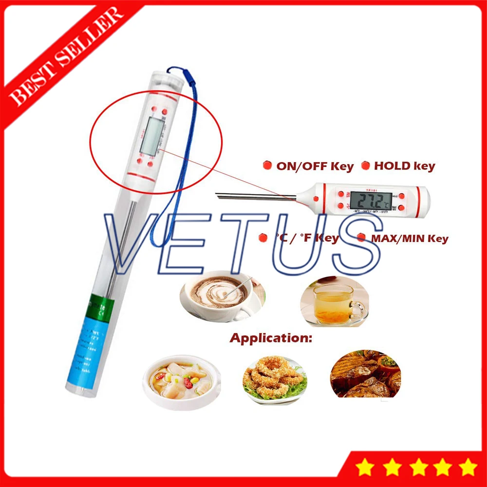 TP101 Handheld Kitchen Cooking Food Meat Probe Digital BBQ Thermometer Gas Oven | Инструменты