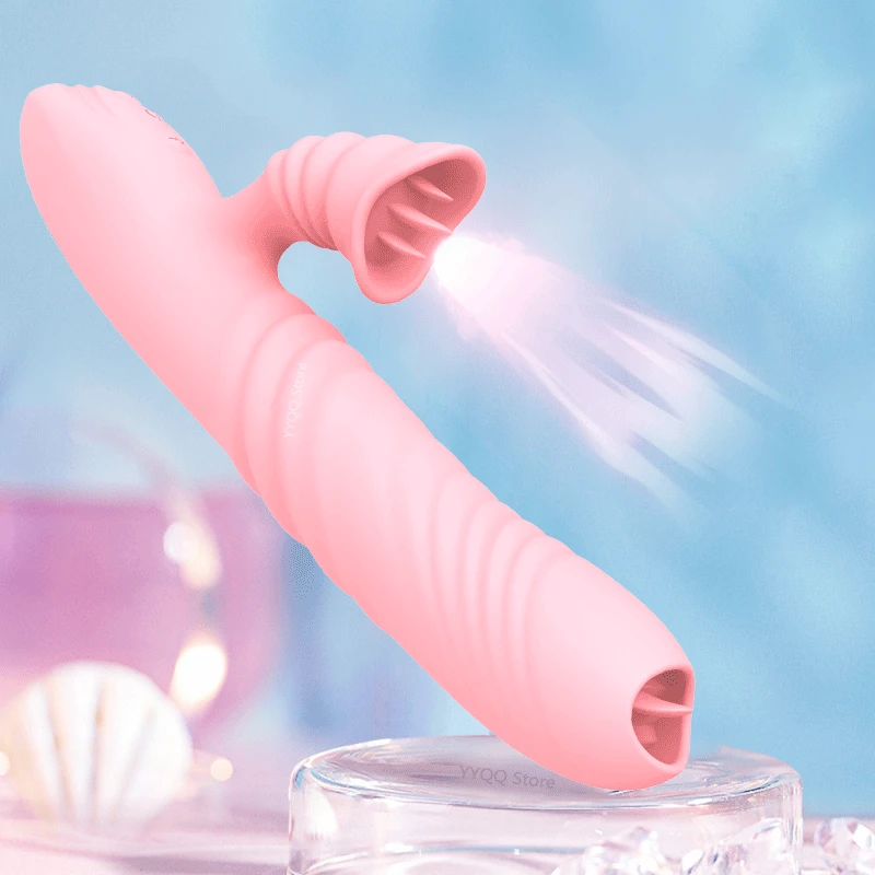

Woman G-Spot Sucking Heated Vibrator Tongue Licking Adult Clitoral Stimulator Silicone Stretching Vibrator Masturbation Sex Toy