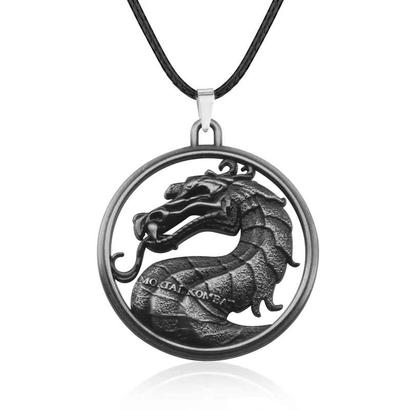 5 стилей, высокое качество, ожерелье с драконом Mortal Kombat, серебряная бронзовая металлическая подвеска "движение", ожерелье - Окраска металла: N110-silver