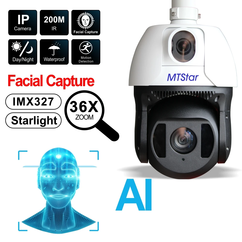 

1/1.8 "RTSP D & N панорамная IP-камера с двумя объективами, распознаванием лица и захватом, с многоцелевым отслеживанием, Ai панорамная IP-камера PTZ