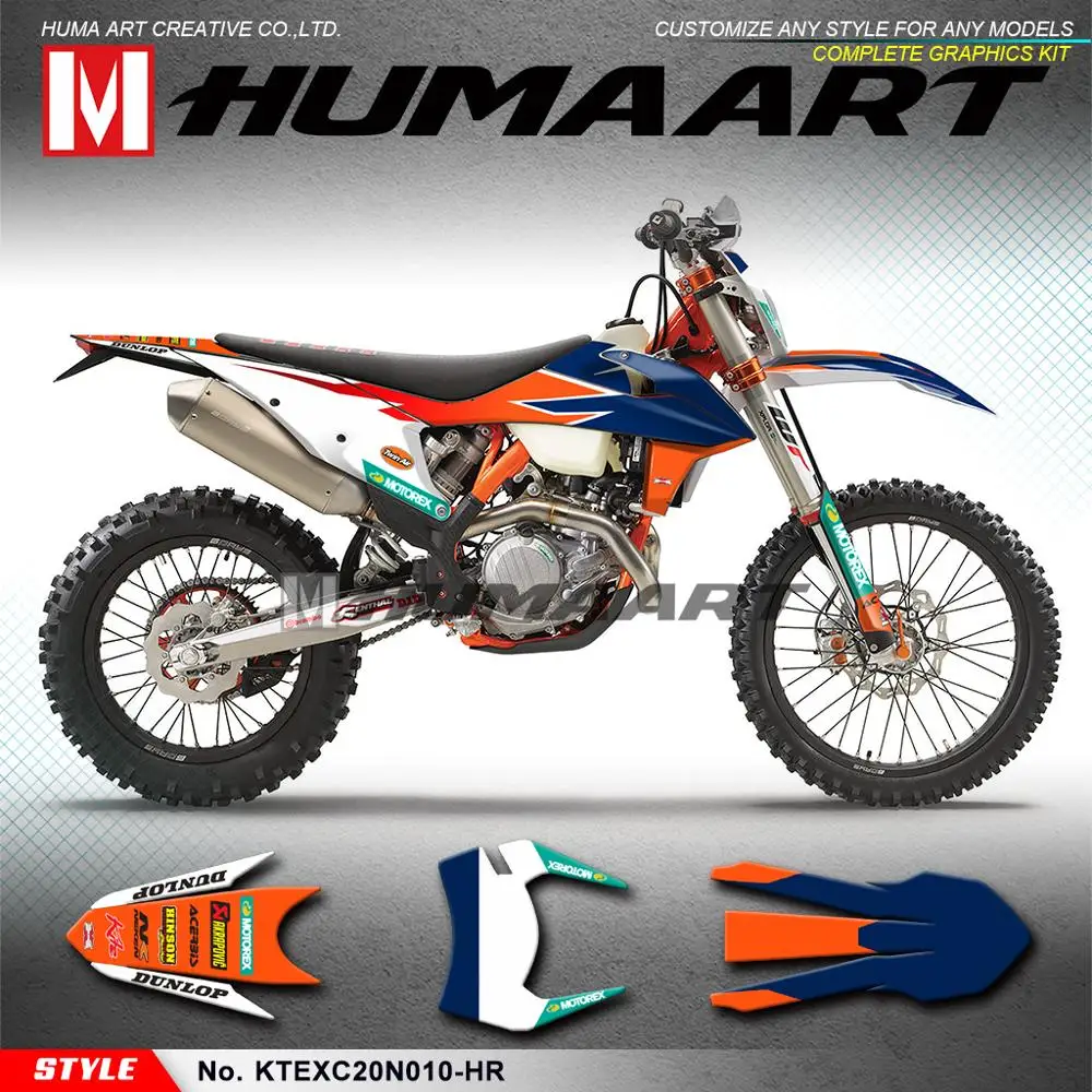 

HUMAART Motorcycle Décor Sticker Kit for EXC EXC-F XC-W XCF-W 150 300 500 SX SXF XC-F 125 250 350 450 2019 2020 2021 2022