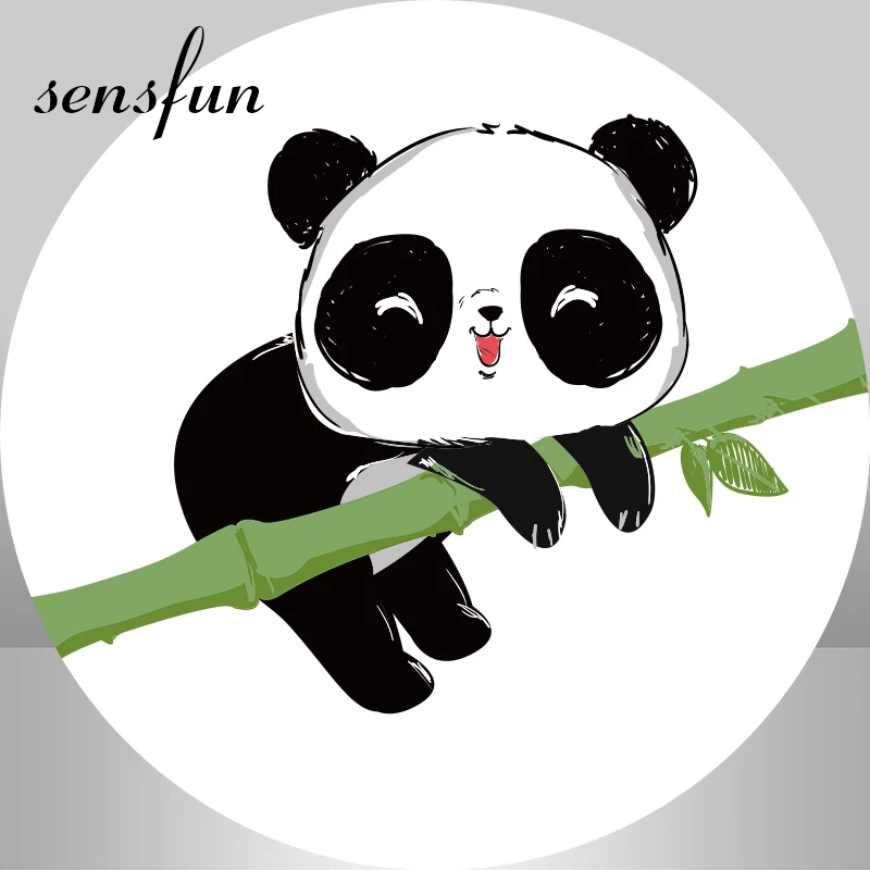 Пользовательский круглый фон Милая панда для фотостудии мультфильм дети 1-й День