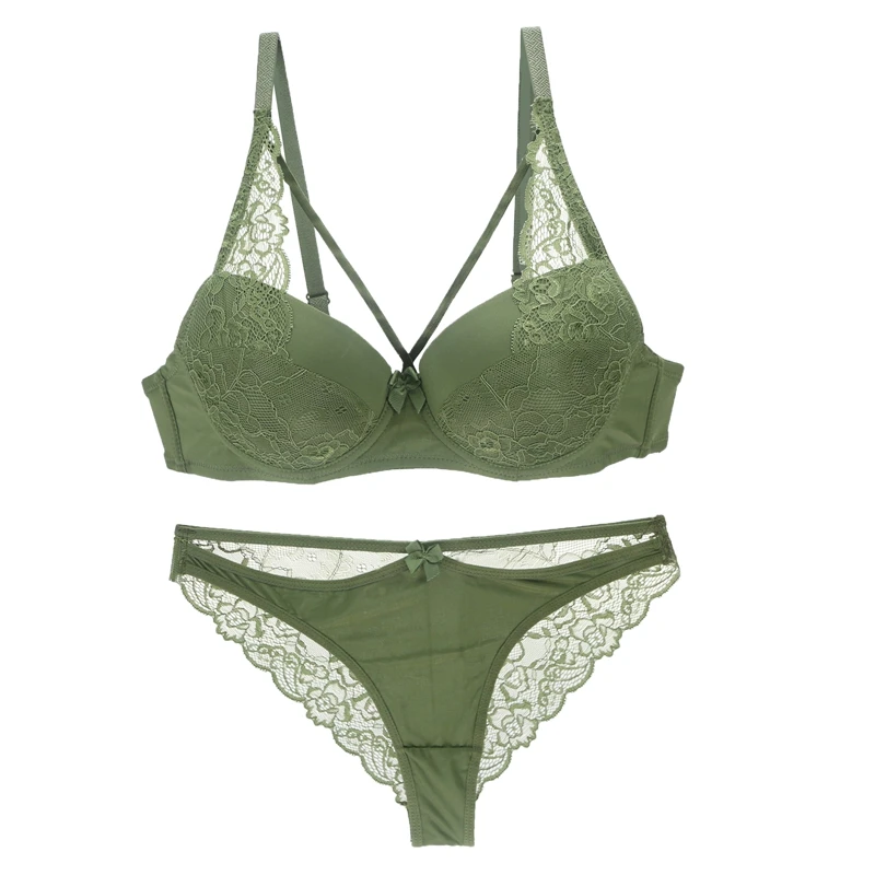 

DaiNaFang New Sexy BCD Cup Bra Sets Lace Thong Hollow Out Underwear For Women Intimante Brief Female Girls Lingerie Panties