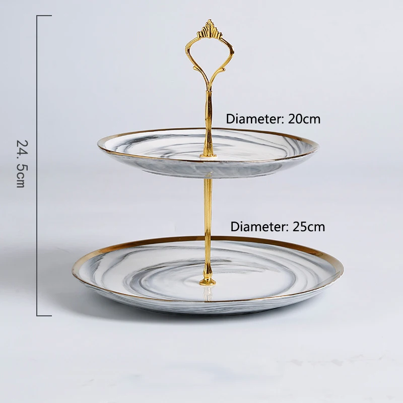 

Europe Gold Inlay Bone China Fruit Plates Snack Dishes Cake Plate Candy Dish Porcelain Tray Ceramic Tableware Decoration FC