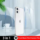 Закаленное стекло 3 в 1 для iPhone 12 Mini 13 12 11 Pro Max XS MAX XR