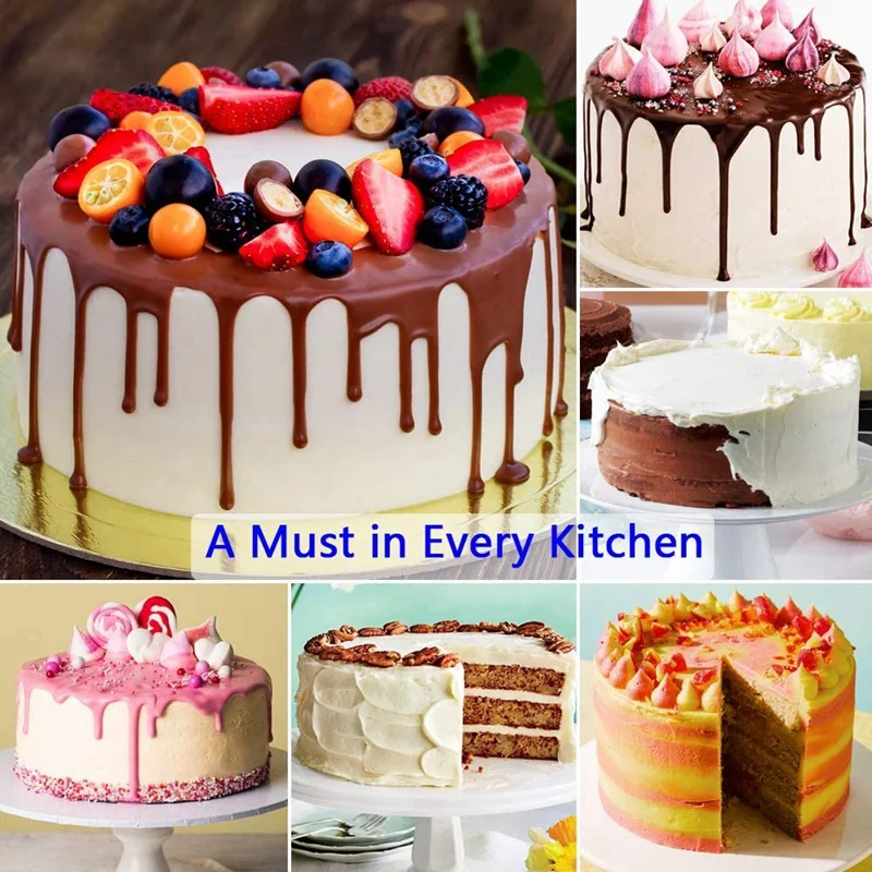 

Cake Turntable Set,Cake Decorating Kits with Rotating Stand,2Pcs Icing Spatula for Baking, Pastries and Cupcakes