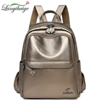 high quality leather backpack women large capacity travel backpack fashion school bags mochila shoulder bags for women 2020 new