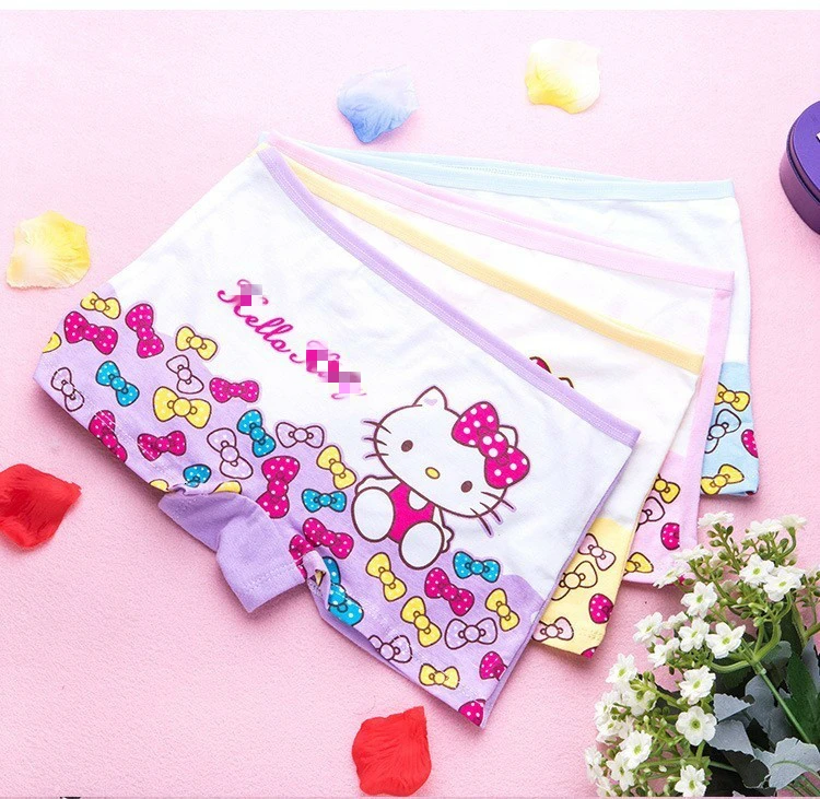 4 шт./партия детское хлопковое нижнее белье для девочек с мультяшным принтом