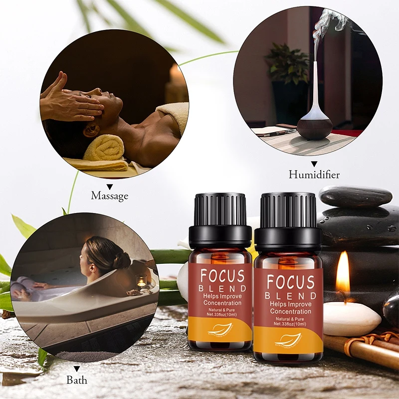 Улучшение фокуса 10 мл эфирные масла чистый живой цветок эфирное масло для