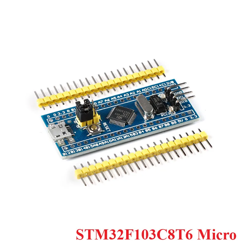 Системная плата STM32F103C8T6 STM32 ARM CH32F103C8T6 обучающая с разъемом Type-C Micro USB