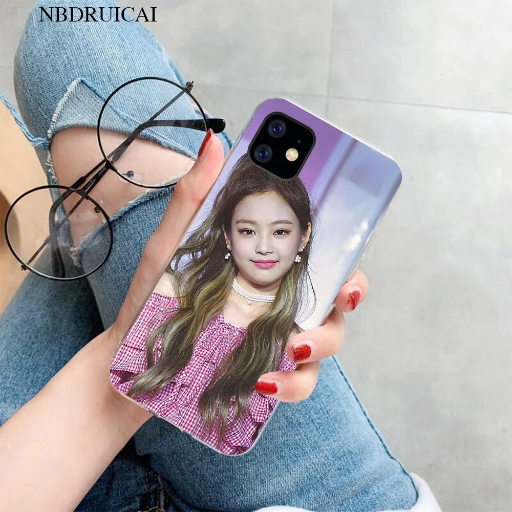 PENGHUWAN Jennie Kim красивый черный мягкий чехол для телефона iPhone 11 pro XS MAX 8 7 6 6S Plus X 5S SE XR |