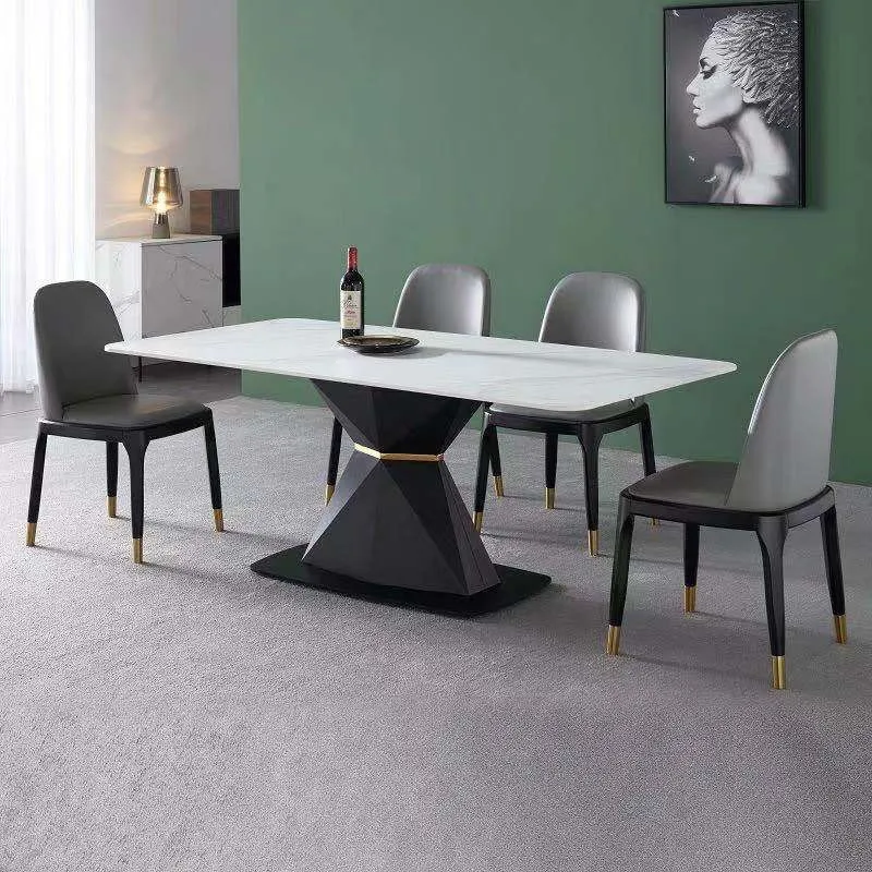 

Роскошный мраморный обеденный стол и стулья, простой круглый обеденный стол для дома