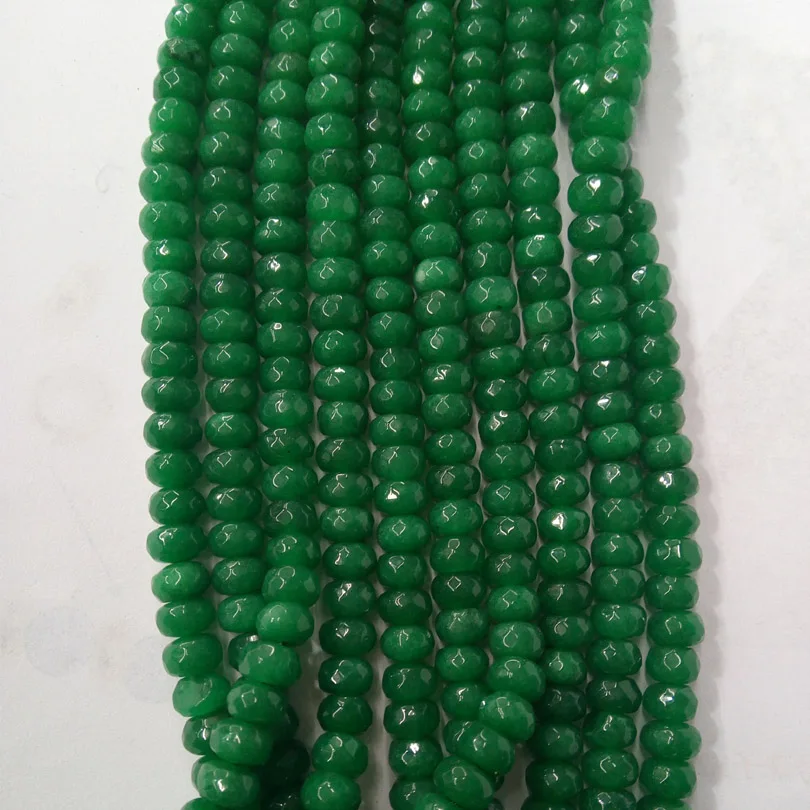 5*8 мм ограненный природный камень изумруды зеленые цветные бусины из рыхлой