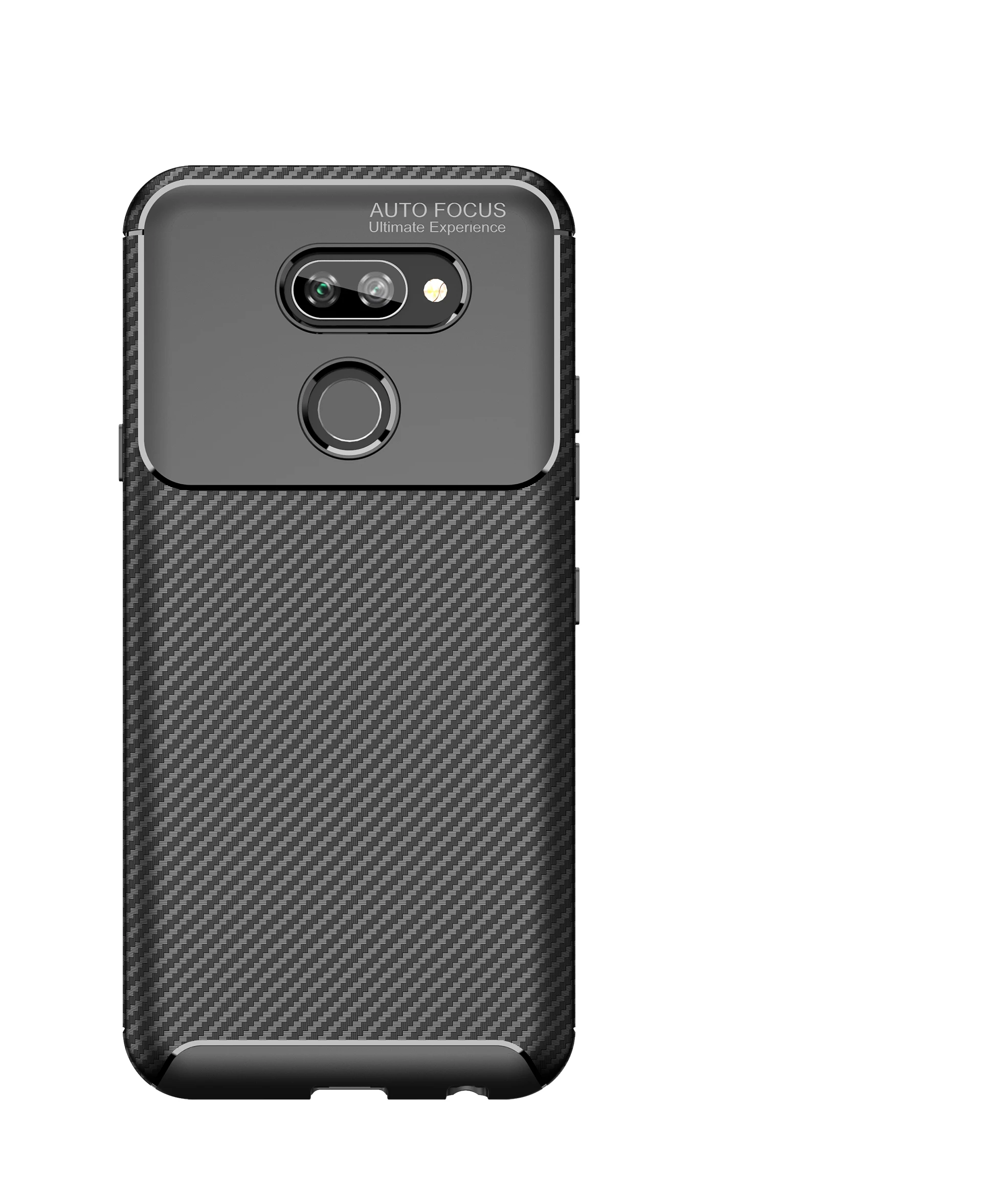 Для LG K40S Чехол полная Защита задняя крышка матовый Углеродное Волокно ТПУ Мягкий