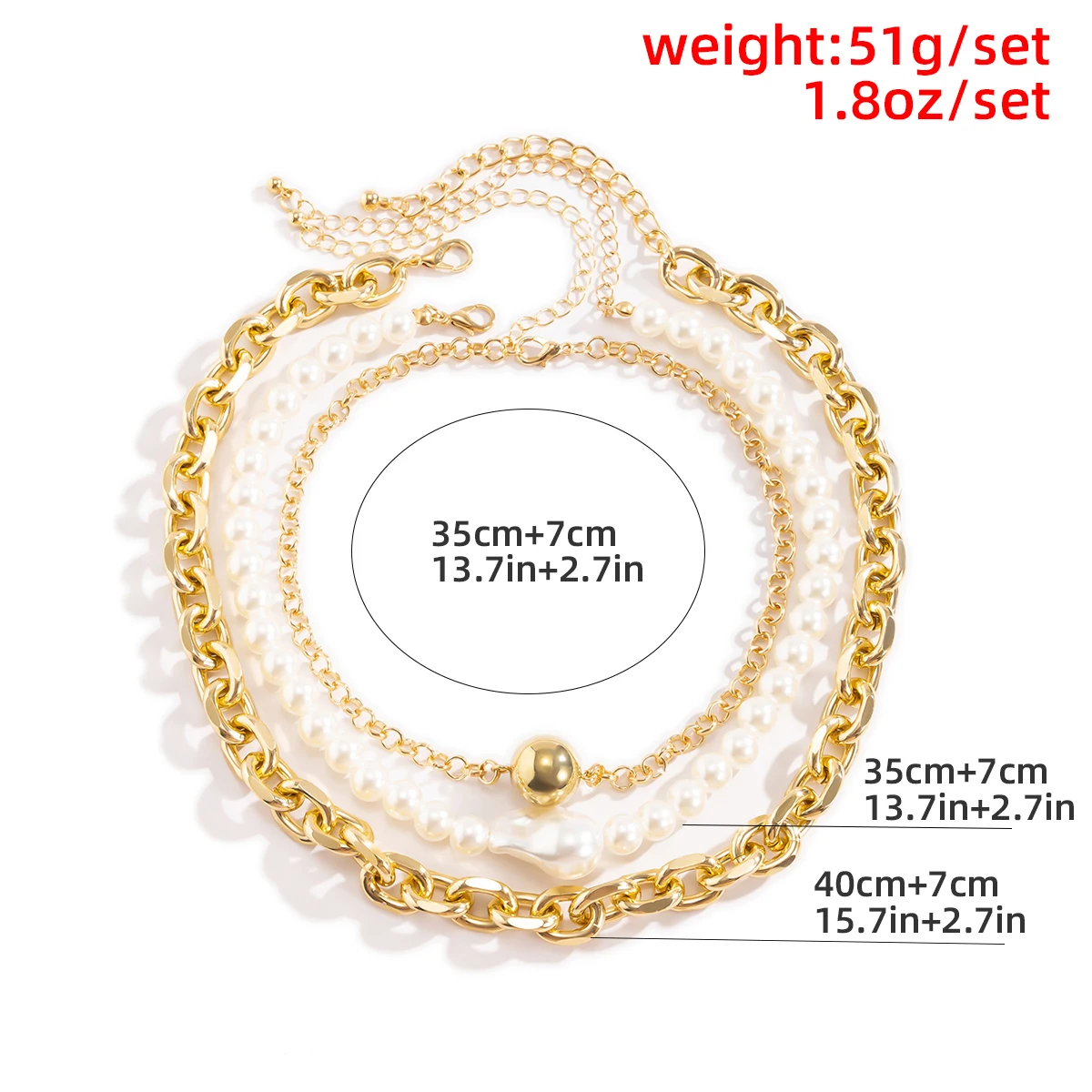 

Punk Thick Statement Short Collar Clavicle Chain Choker Necklace For Women Men Baroque Imitation Pearls Beaded Neck Jewelry Gift