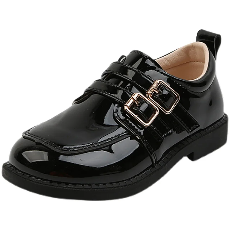 

Детская обувь на весну, новинка, детская черная обувь в британском стиле для мальчиков и девочек для начальной школы, обувь для выступлений, ...