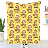 monkey banana cartoon throw blanket 3d printed sofa bedroom decorative blanket children adult christmas gift