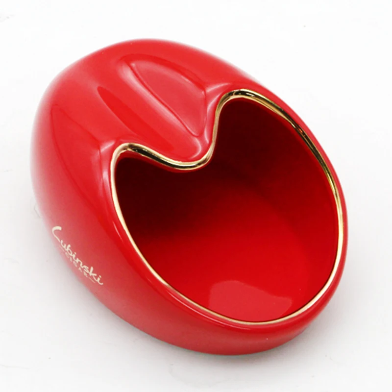 

LUBINSKI Candy Color Ceramic Cigar Ashtray Cigar Holder Accessory