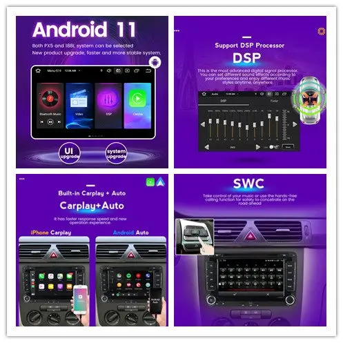 DSP 4 Гб 64 ГБ Android 11 автомобильный DVD радио GPS для Mercedes Benz C Class C55 / CLC W203 /CLK W209 /C