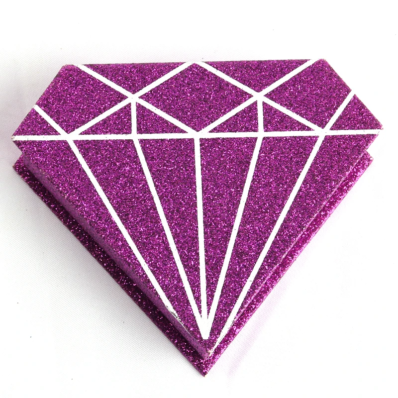 

10/20/30/50 Box Wholesale Diamond False Eyelashes Packaging Box Fake 3D Mink Eyelash Boxes Magnetic Case Lashes Empty Makeup