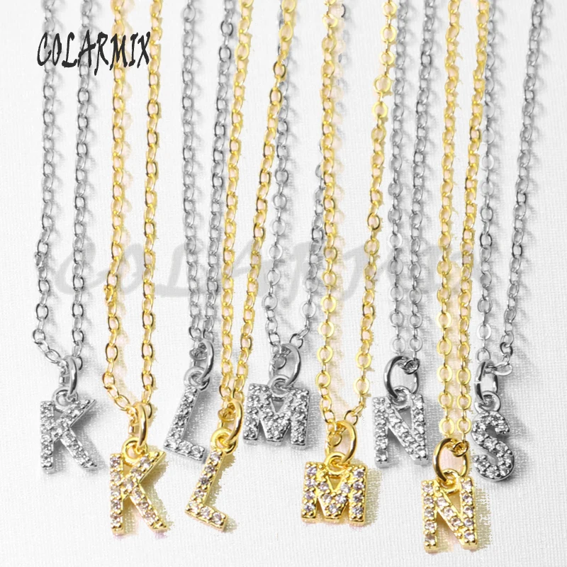 Ожерелье с маленькими буквами женское колье 10000 дюймов бижутерия для женщин