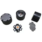 10 шт.лот светодиодные линзы для 1 Вт 3 Вт Светодиодный светильник черный белый держатель 20 мм Высокое качество 5 10 30 45 60 90 оптический объектив 120 градусов