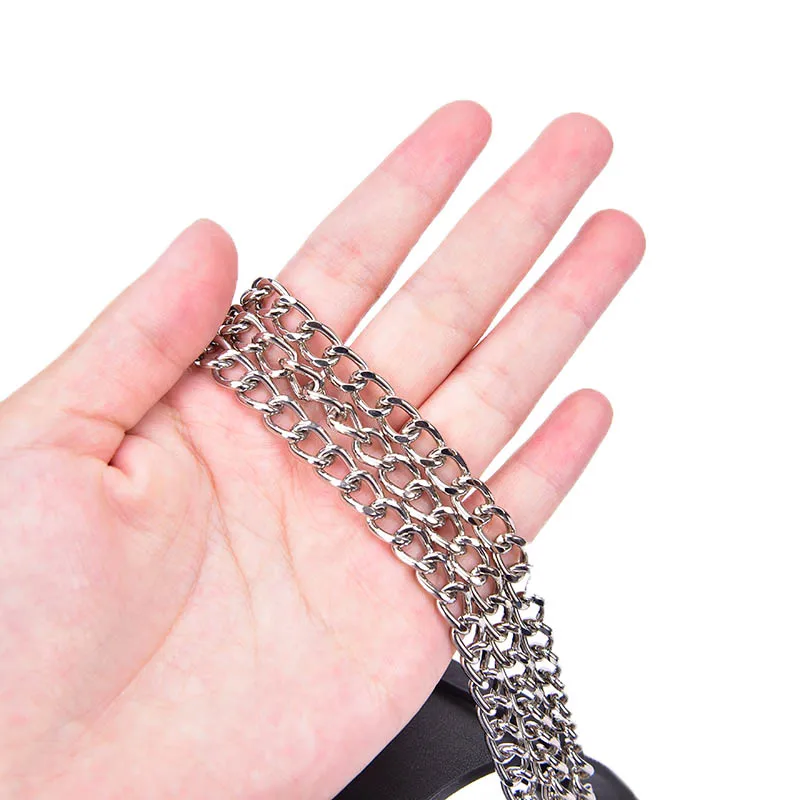 

Fashion Design Female Leather Belts Punk Rock Double Single Eyelet Grommet Waist Metal Chain Body Bondage Hollow Belt