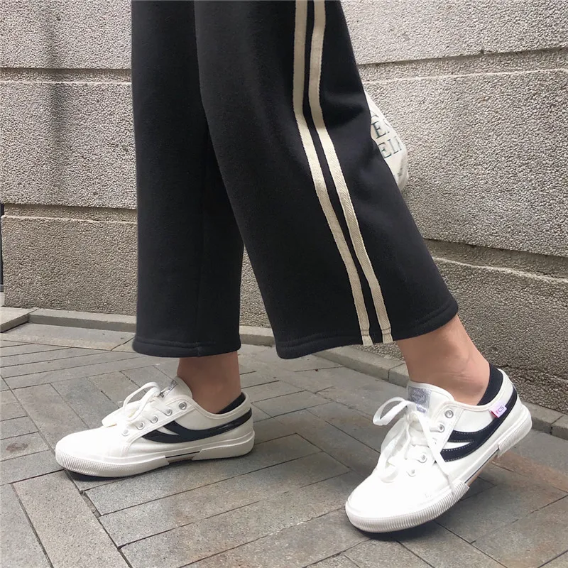 Женские прямые брюки с высокой талией Свободные повседневные в Корейском стиле