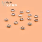 10 шт тканые DIY материал браслет ожерелье аксессуары серебро 925 пробы и тайское серебро основные свободные бусины и разделенные b