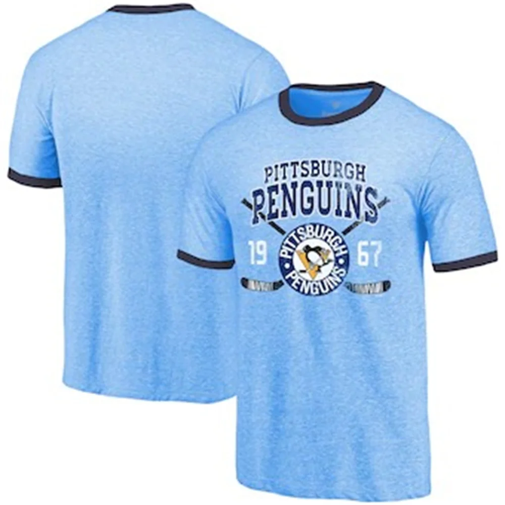 

Ice hockey sport oversized men's shirt Harajuku 3D printed T-shirt summer new team youth Pittsburgh Penguin men's and women's ch