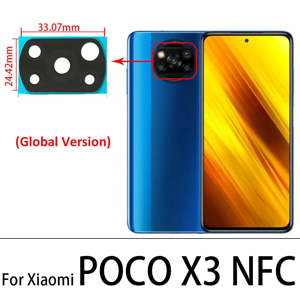 Стеклянный объектив для задней камеры Xiaomi Redmi Poco F1 F2 F3 F4 F5 X3 GT X4 M3 M4 Pro 4G 10 шт.