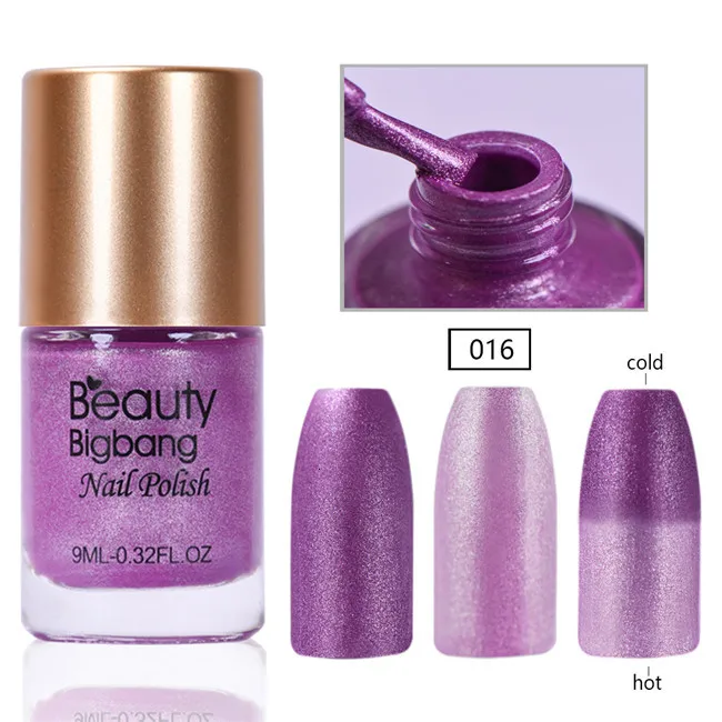004 Beautybigbang 9 мл блеск лак для ногтей Температура Изменение цвета термальный лак для нейл-арта 8 изменение цвета лак - Цвет: 004