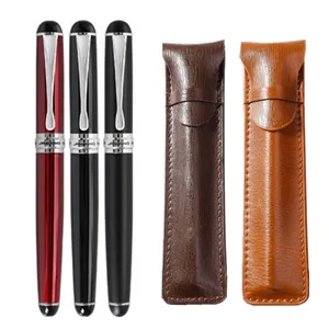 Перьевая ручка Jinhao 750, металлический корпус из нержавеющей стали, серебристый наконечник, со средним пером, для школы подпись в офисе, A6299