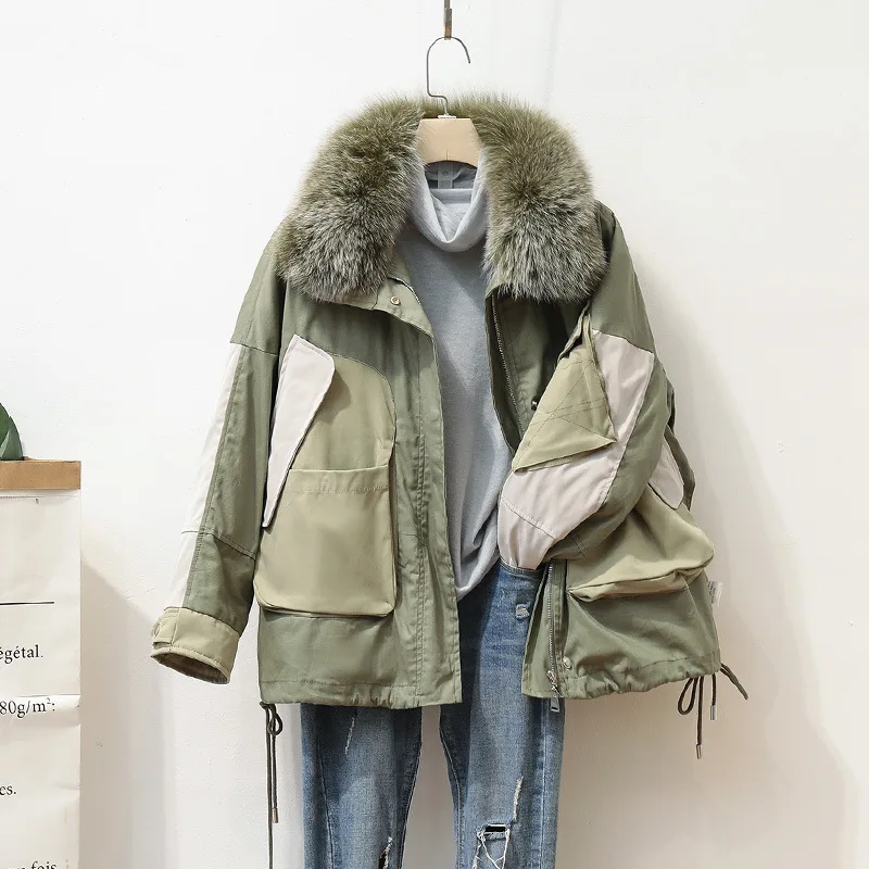 

2020 Women Down Coats Thick Midi Length coat Parka Fur Collar Warm Coats White Duck Down Inner Winter coat jacket liner Removed