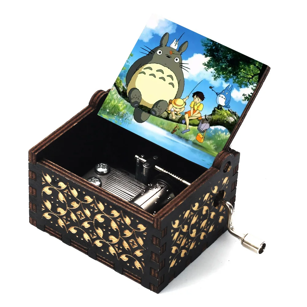 Totoro Симпсоны Сейлор Мун Парк Юрского периода музыкальная шкатулка деревянная