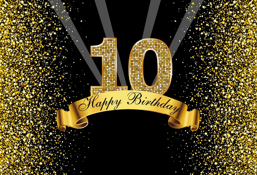 10 Счастливый 30th 40th 50th 60th День Рождения Вечеринка Золотой горошек праздник плакат ПОРТРЕТНАЯ ФОТОГРАФИЯ фоновая фотосъемка - Цвет: 10